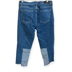 Parker Smith Patchwork Denim Straight Ankle Mom Jeans Size 30